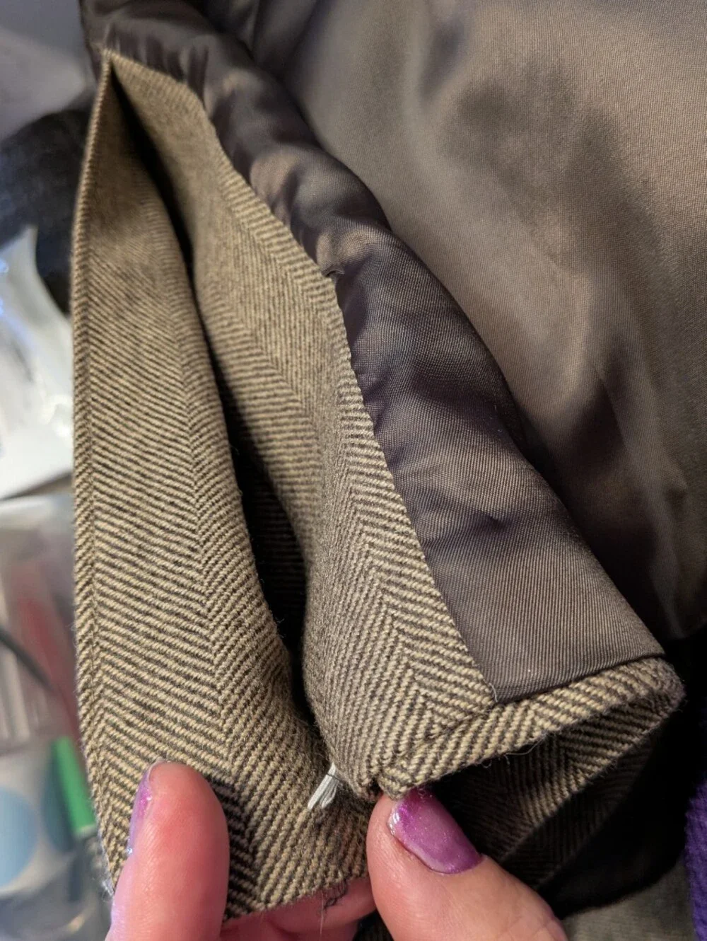 Lauren Ralph Lauren brown herringbone wool-blend sport coat Men's Size 48R